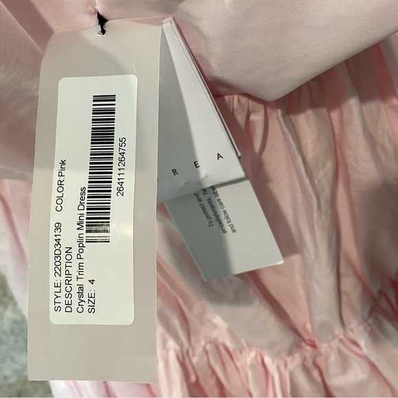 AREA Crystal Trim Poplin Mini Dress size 4 - Picture 12 of 12